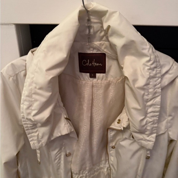 Cole Haan Women's white/cream Utility Jacket size Small  classy, clean, supreme - Picture 3 of 13